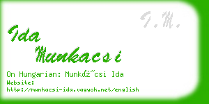 ida munkacsi business card